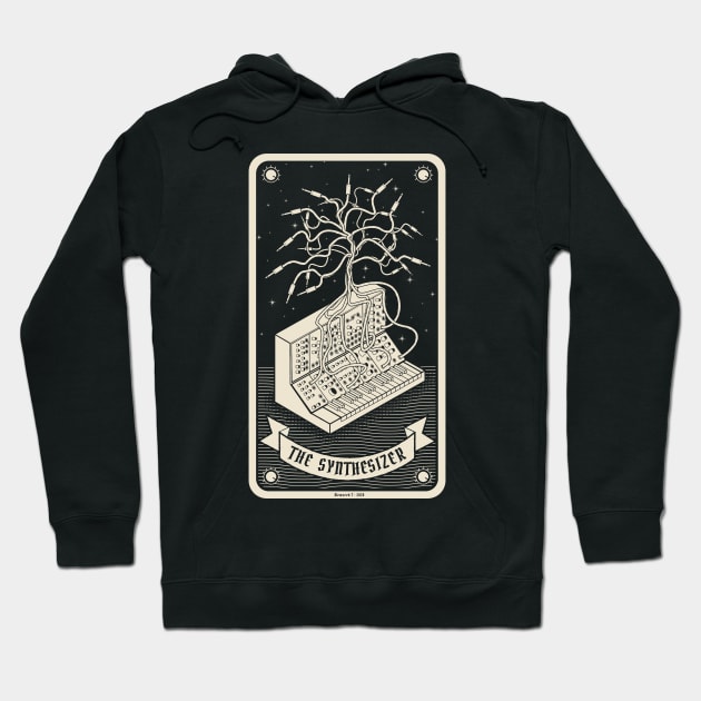 Modular Synthesizer Tarot Card Hoodie by Mewzeek_T